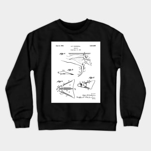 Scuba Diving Fins Patent - Deep Sea Diver Dive Coach Art - White Crewneck Sweatshirt